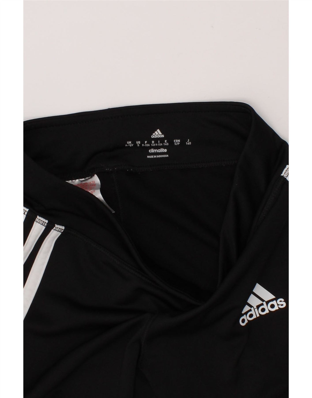 ADIDAS Girls Climalite Capri Leggings 9-10 Years Black Polyester Vintage Adidas and Second-Hand Adidas from Messina Hembry 