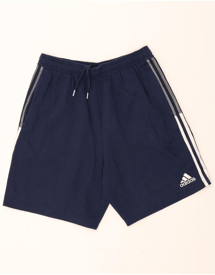 ADIDAS Mens Sport Shorts Medium Navy Blue Cotton
