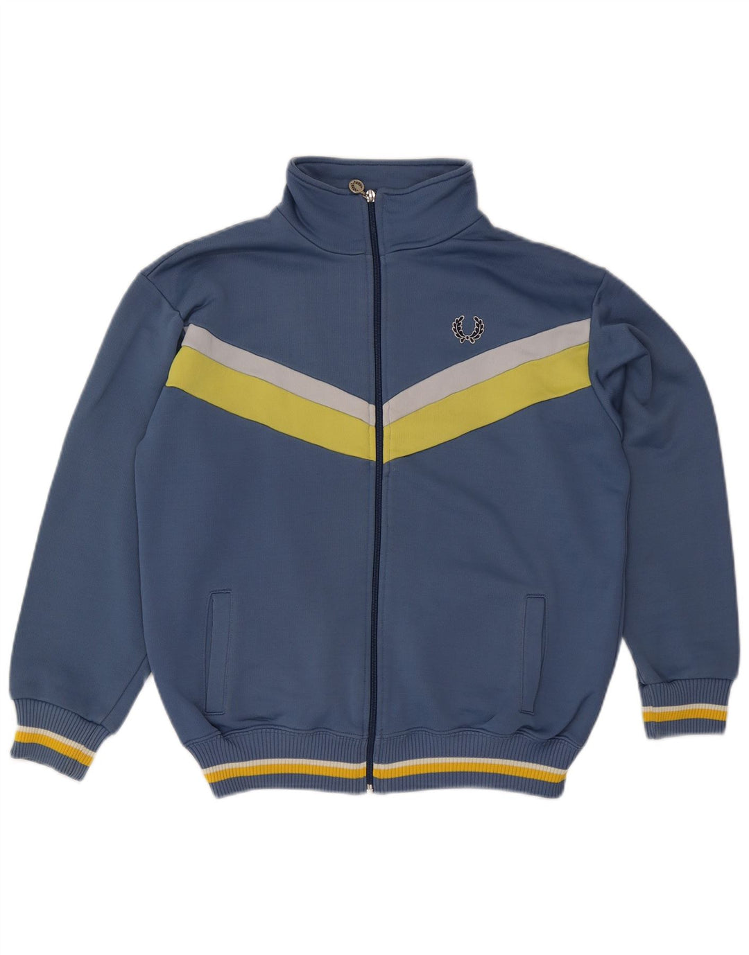 Fred Perry Herre træningsdragt Topjakke Medium Blue Colourblock Bomuld