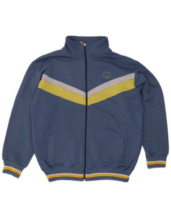 Fred Perry Herre træningsdragt Topjakke Medium Blue Colourblock Bomuld