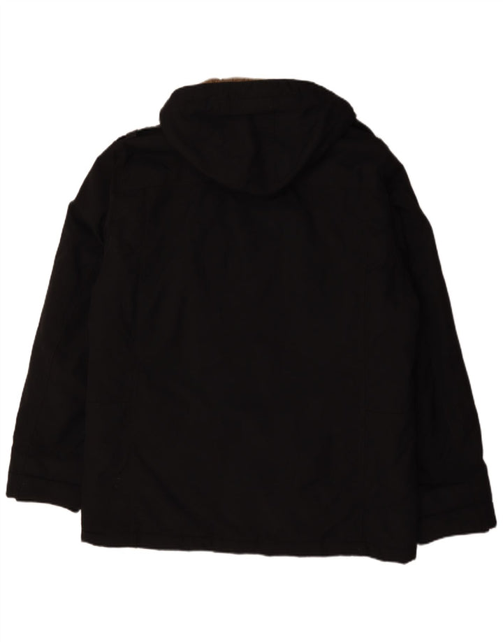 S.Oliver Herre hættepolstret jakke UK 42 XL Sort Polyester