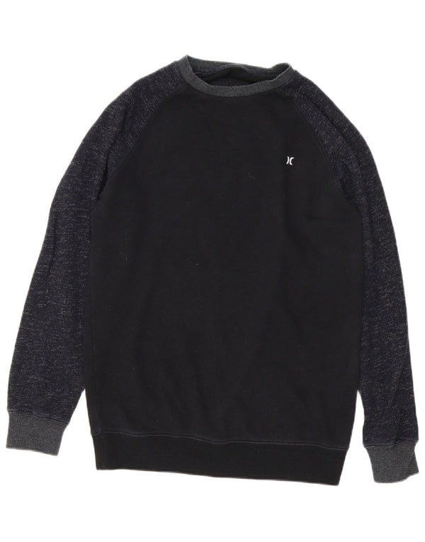 Hurley Herre Sweatshirt Jumper Small Navy Blue Flecked Bomuld