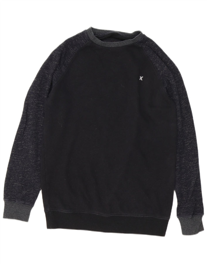 Hurley Herre Sweatshirt Jumper Small Navy Blue Flecked Bomuld