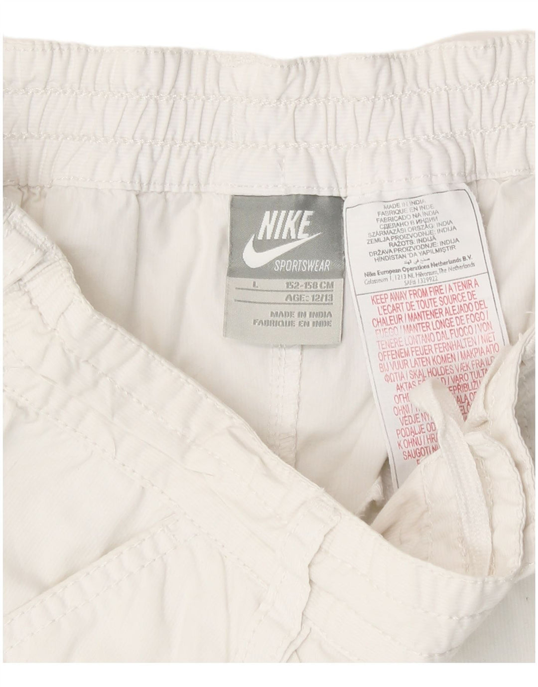Nike Boys Cargo Shorts 12-13 år Large W28 Off White Bomuld