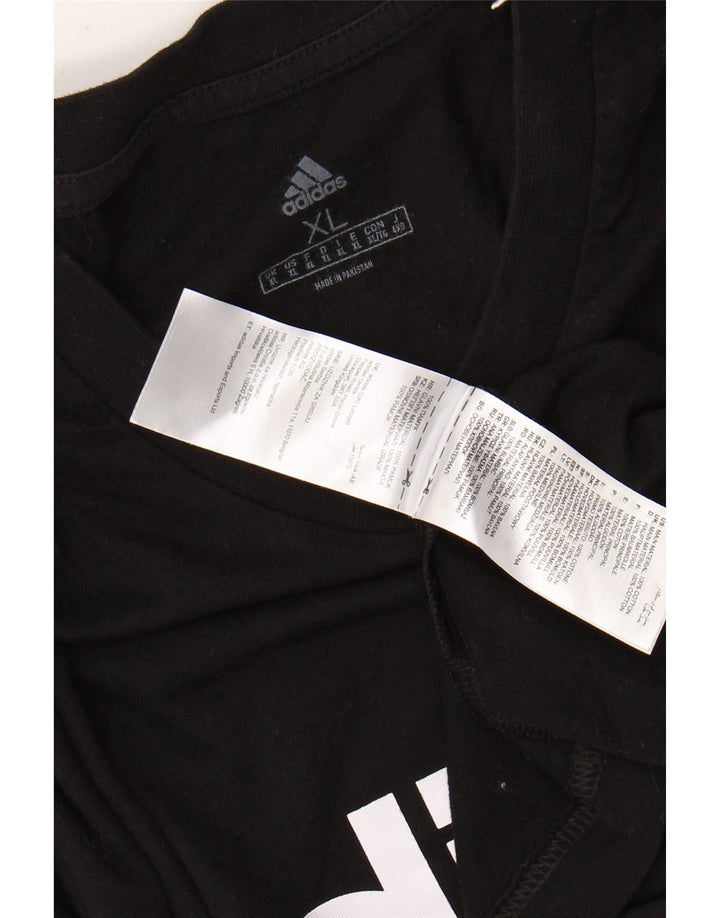 ADIDAS Grafisk T-shirt top til mænd XL sort bomuld