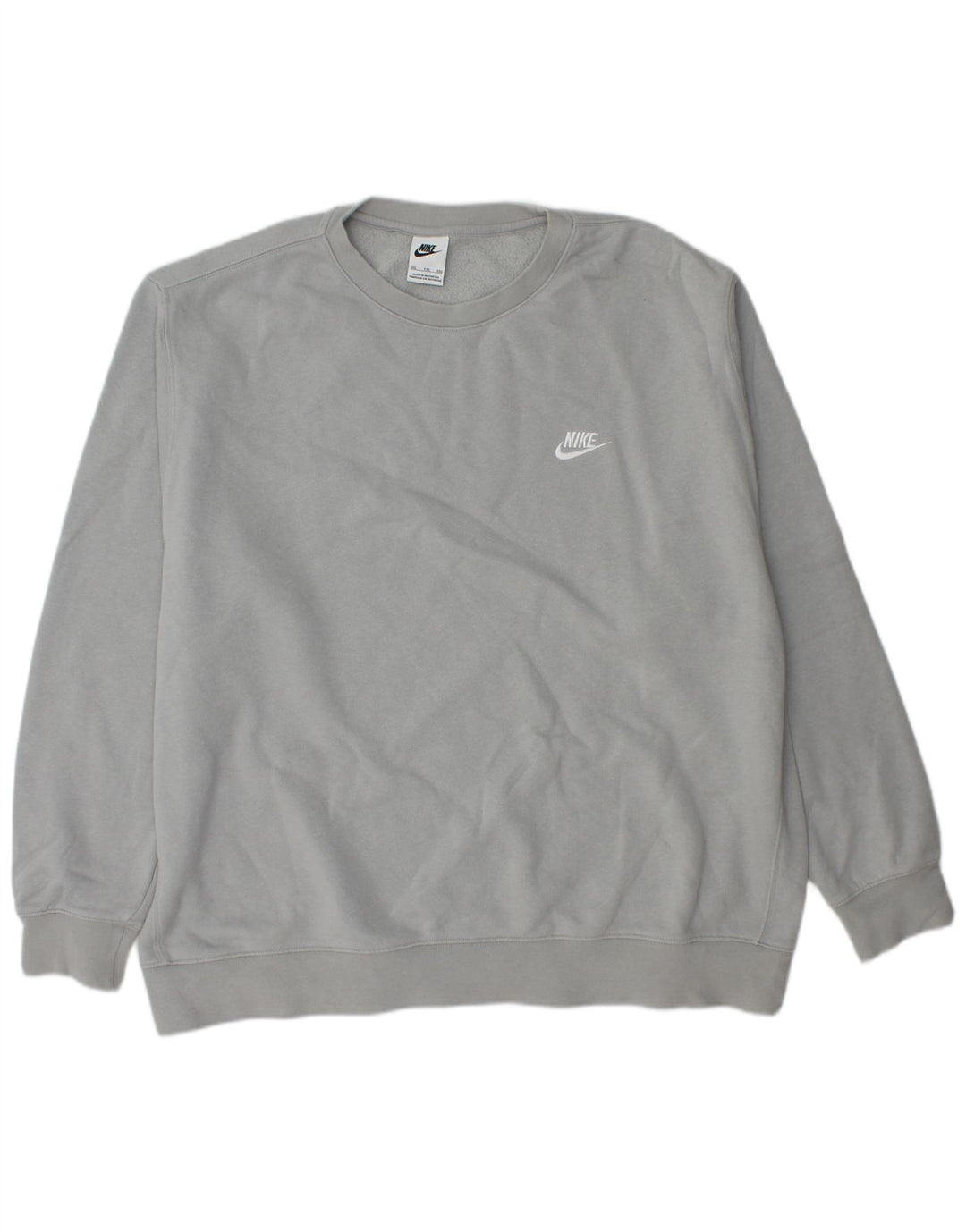 NIKE Sweatshirt til mænd 2XL Grå Bomuld