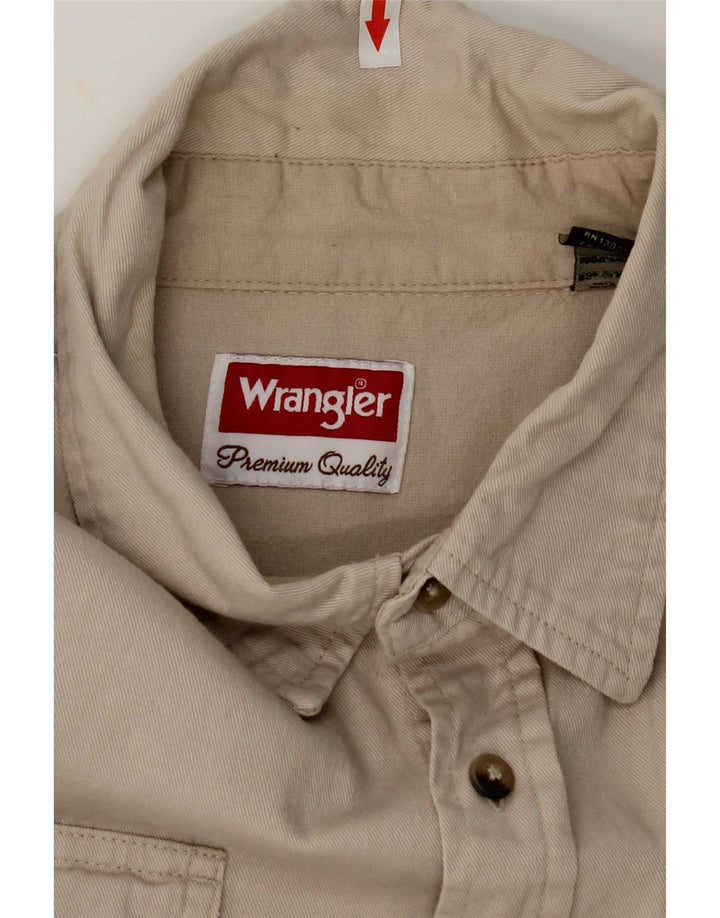 Wrangler Herreskjorte XL Beige Bomuld