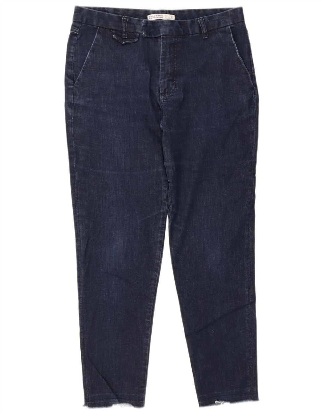 ZARA Womens Tapered Jeans US 6 Small W28 L27 Navy Blue