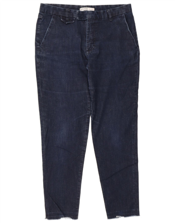 ZARA Womens Tapered Jeans US 6 Small W28 L27 Navy Blue