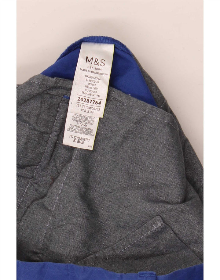 Marks & Spencer Herre Chino Shorts Medium W30 Blå Bomuld