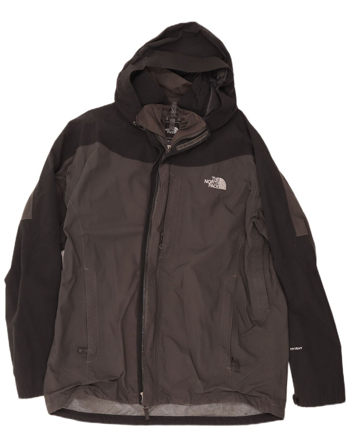 The North Face Regnjakke med hætte til mænd UK 44 2XL Grå Colourblock Polyester