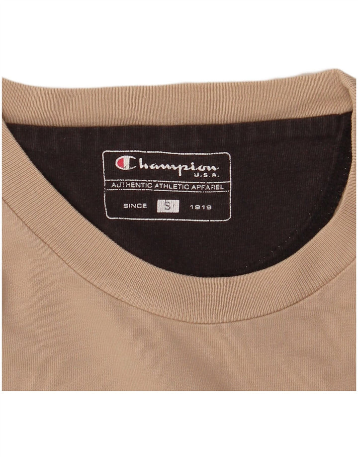 Champion Herre Grafisk T-Shirt Top Lille Beige