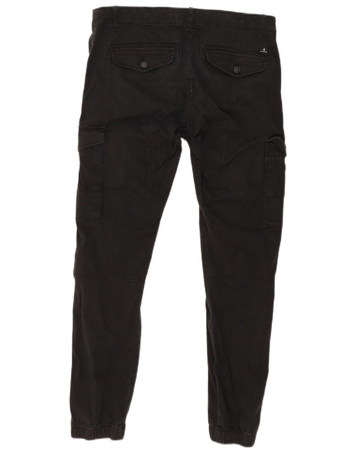 JACK & JONES Herre jogger Cargo Bukser W34 L30 Sort Bomuld