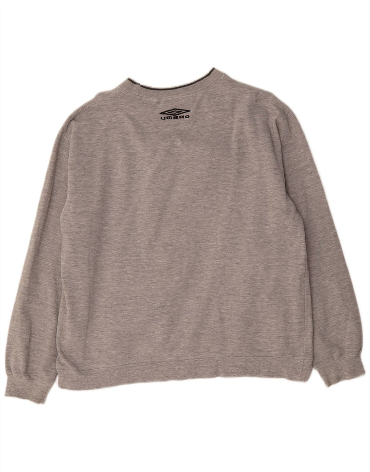 Umbro Herre Grafisk Sweatshirt Jumper XL Grå Flecked Bomuld
