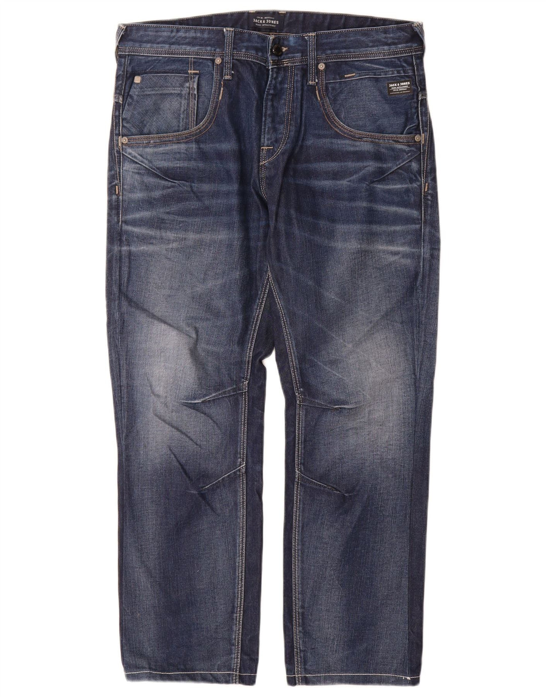 Jack & Jones Straight Jeans til mænd W32 L30 blå bomuld