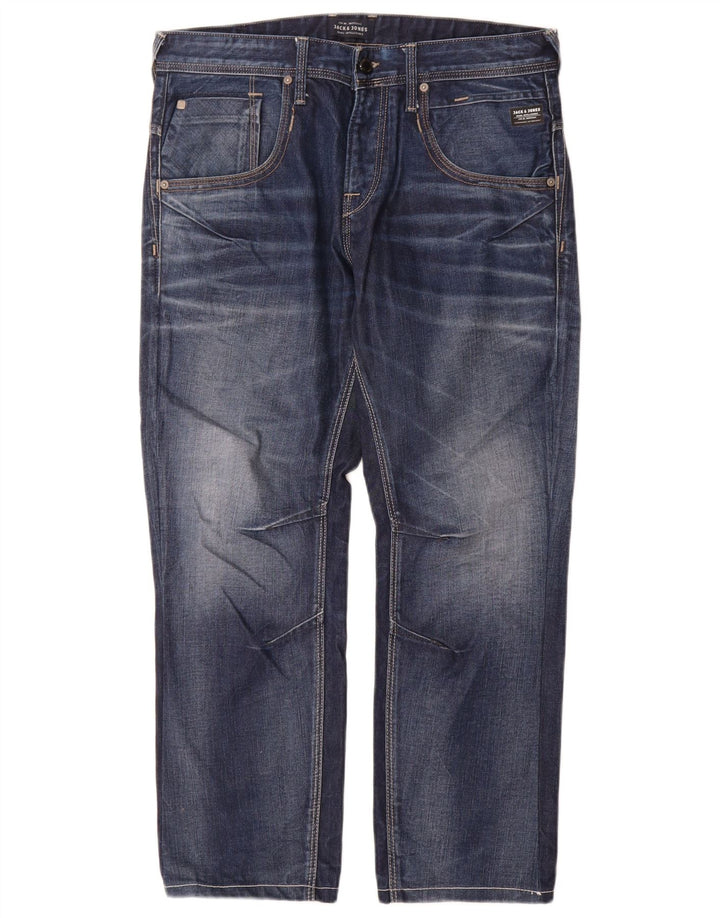 Jack & Jones Straight Jeans til mænd W32 L30 blå bomuld