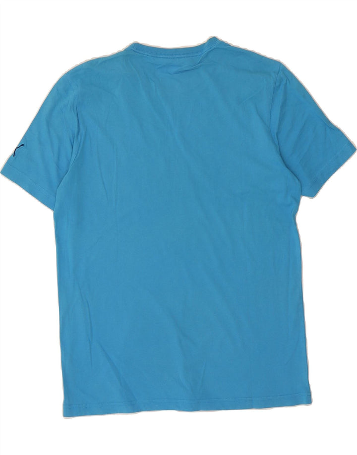 PUMA Mens Graphic T-Shirt Top Medium Blue Vintage Puma and Second-Hand Puma from Messina Hembry 