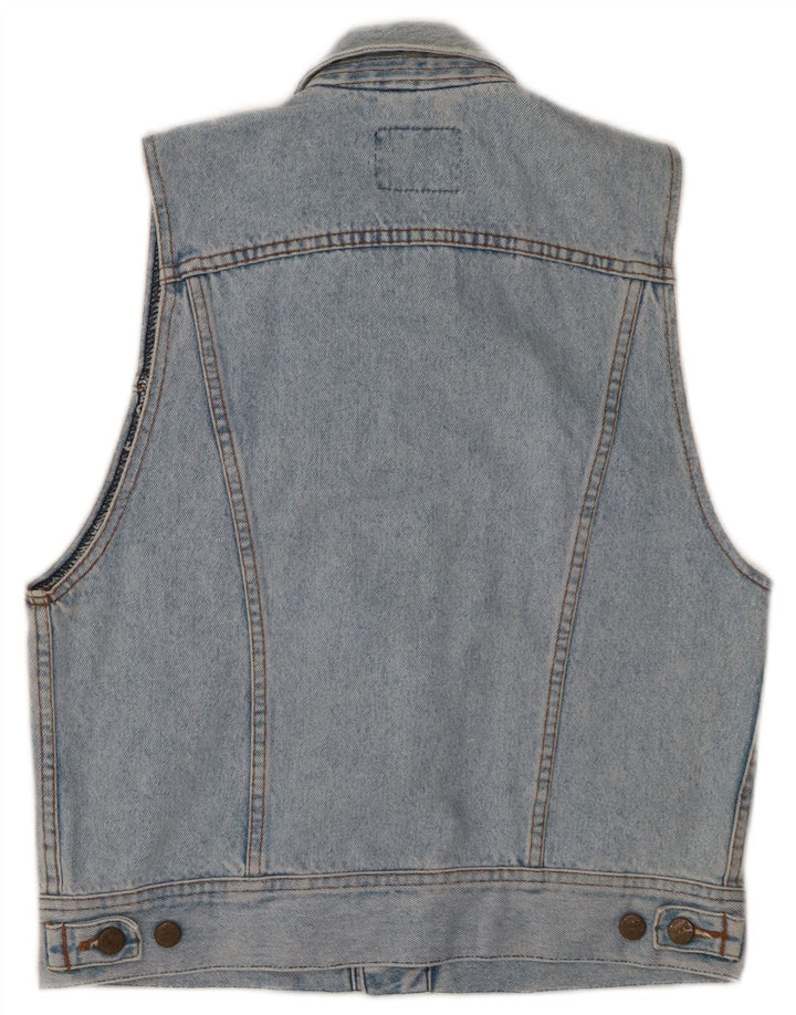 Lee Herre Denim Gilet UK 36 Small Blue Cotton
