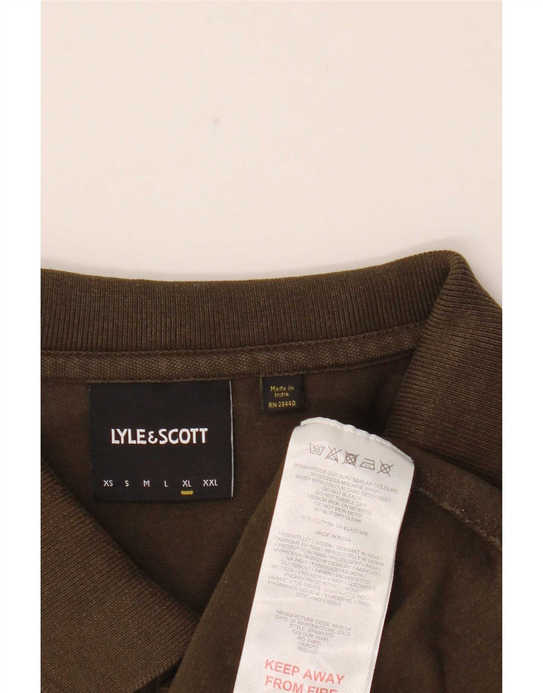 Lyle & Scott herre poloshirt XL Khaki Bomuld