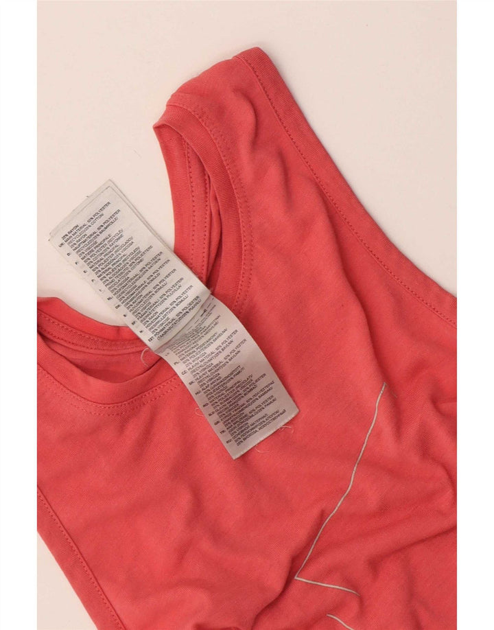 Adidas Dame Grafisk Vest Top UK 8/10 Small Pink Polyester