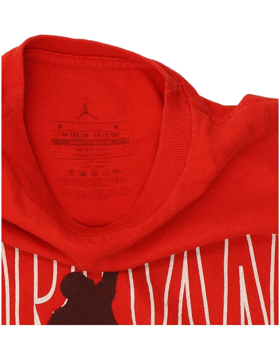 Jordan Boys Grafisk T-Shirt Top 10-11 år Medium Rød