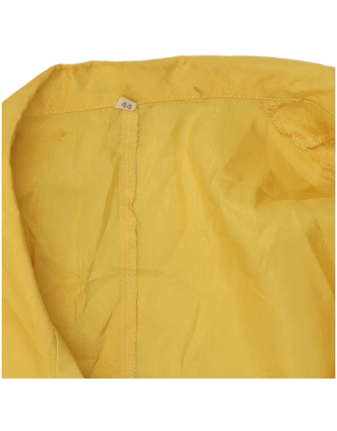 VINTAGE Womens Short Sleeve Shirt Blouse IT 44 Medium Yellow Polyester