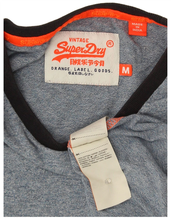 Superdry T-shirt top mellemblå bomuld