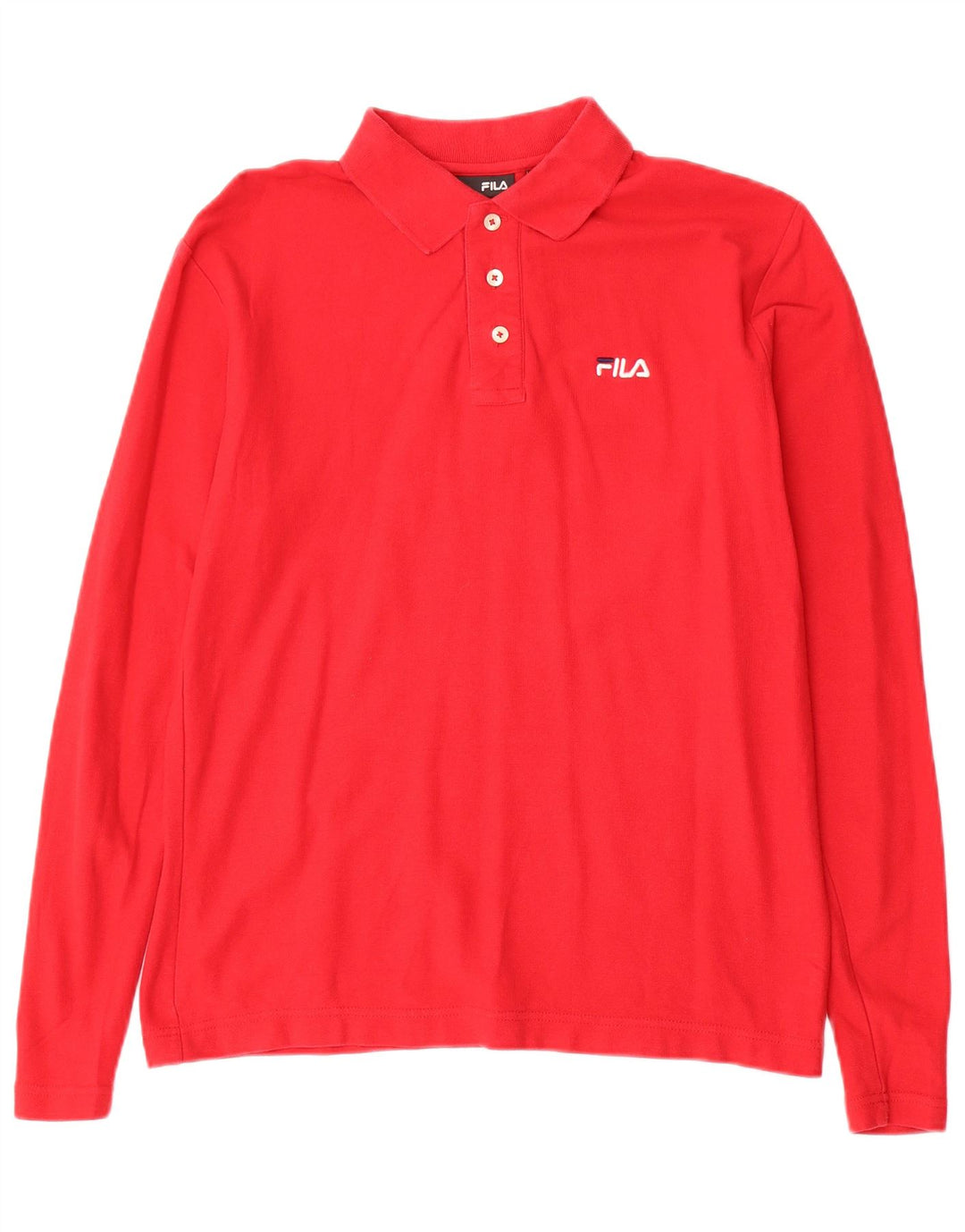Fila Langærmet Polo Shirt til mænd Lille rød bomuld