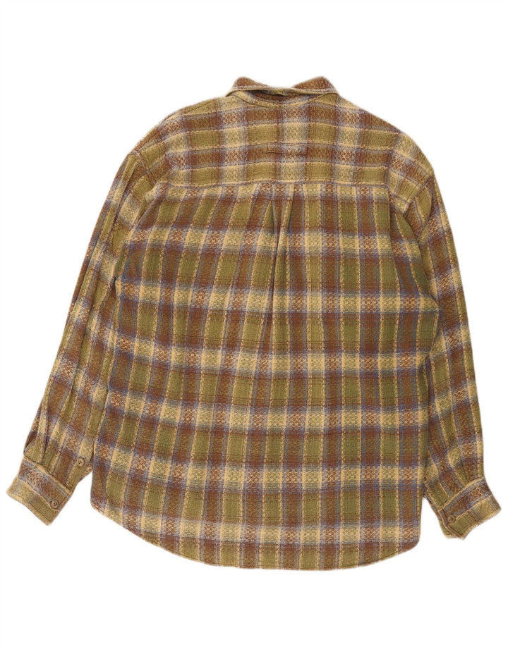 Trussardi herre flannelskjorte stor grøn ternet