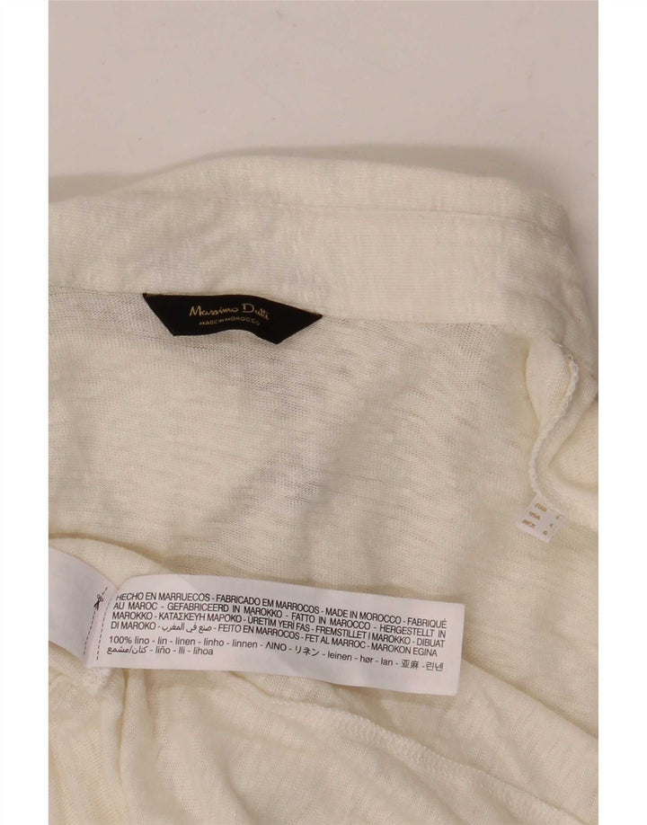 Massimo Dutti Herre poloskjorte Stor Beige Flecked Linned