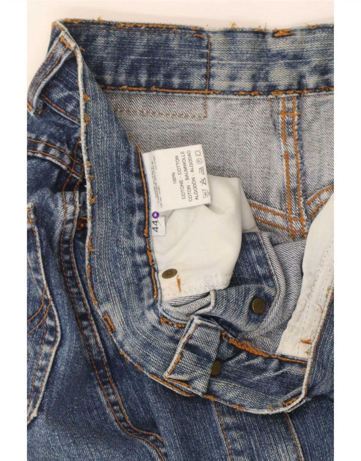 Benetton Dame Denim Nederdel IT 44 Medium W28 Blå Bomuld