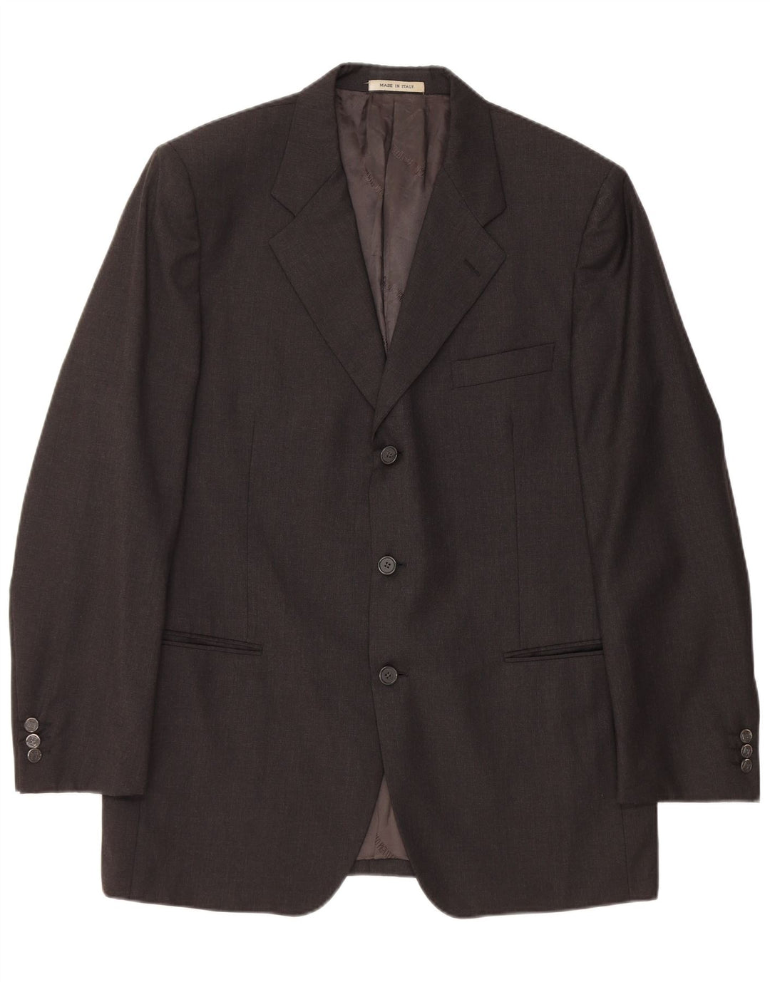 CARLO PIGNATELLI Herre 3-knaps blazerjakke UK 40 Stor sort uld