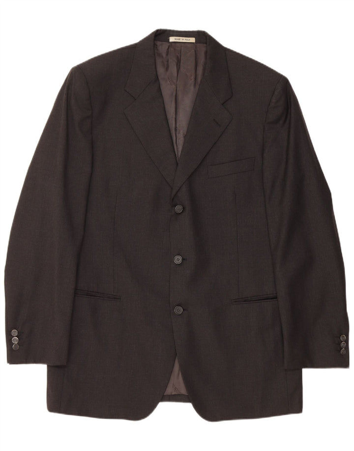 CARLO PIGNATELLI Herre 3-knaps blazerjakke UK 40 Stor sort uld