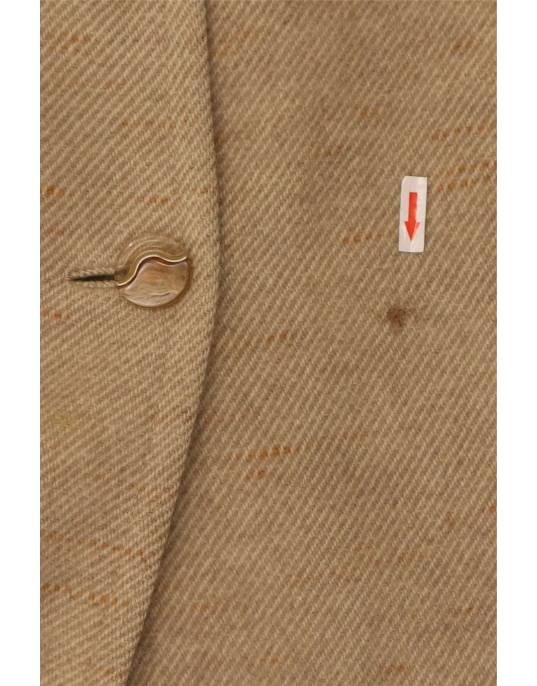 Vintage overfrakke til kvinder UK 10 Small Beige Flecked