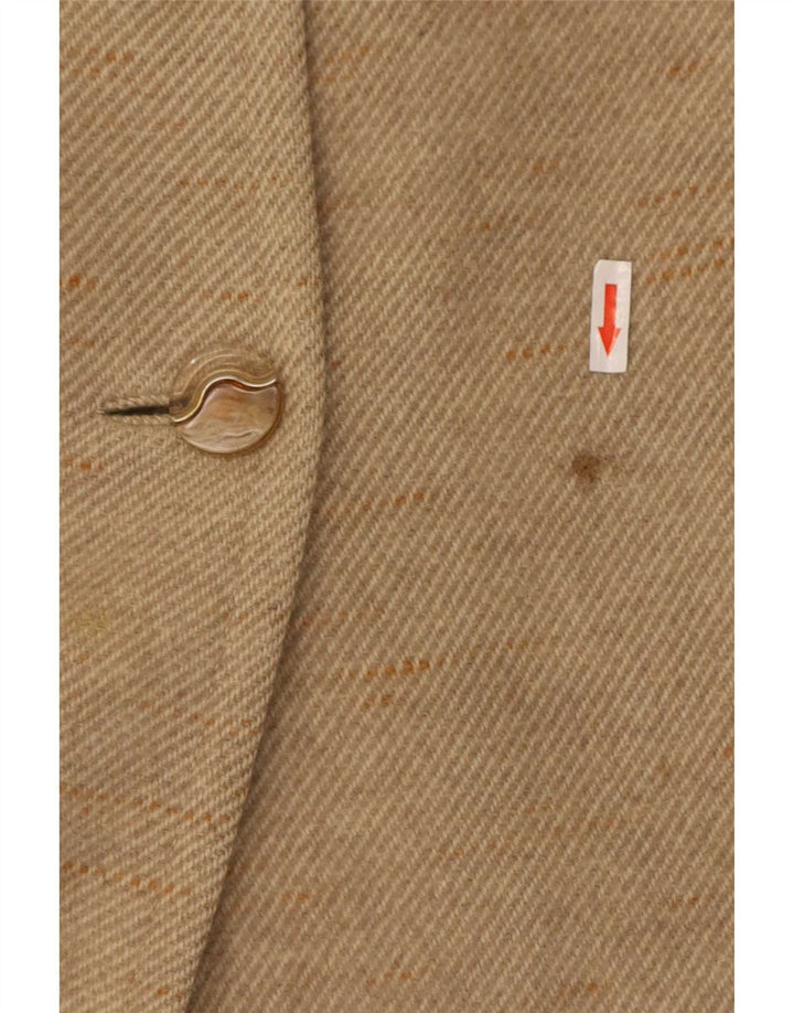 Vintage overfrakke til kvinder UK 10 Small Beige Flecked