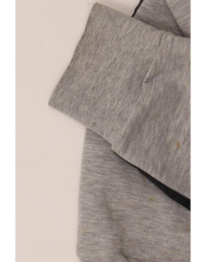 Adidas hættetrøje med lynlås til mænd Stor grå flækket bomuld