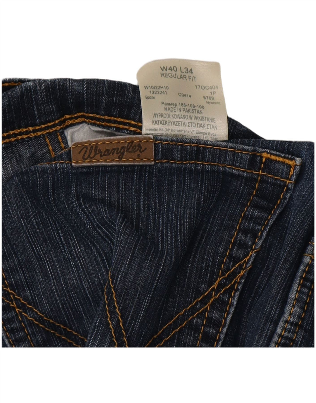 WRANGLER Herre Regular Fit Straight Jeans W40 L34 Blå Bomuld