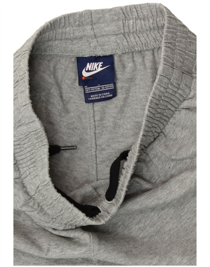 NIKE Boys Graphic Sport Shorts 10-11 Years Medium Grey Flecked Cotton