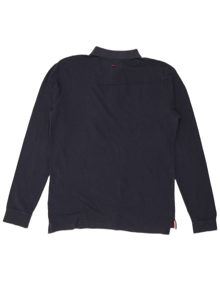 FILA Langærmet poloshirt til mænd Medium marineblå bomuld