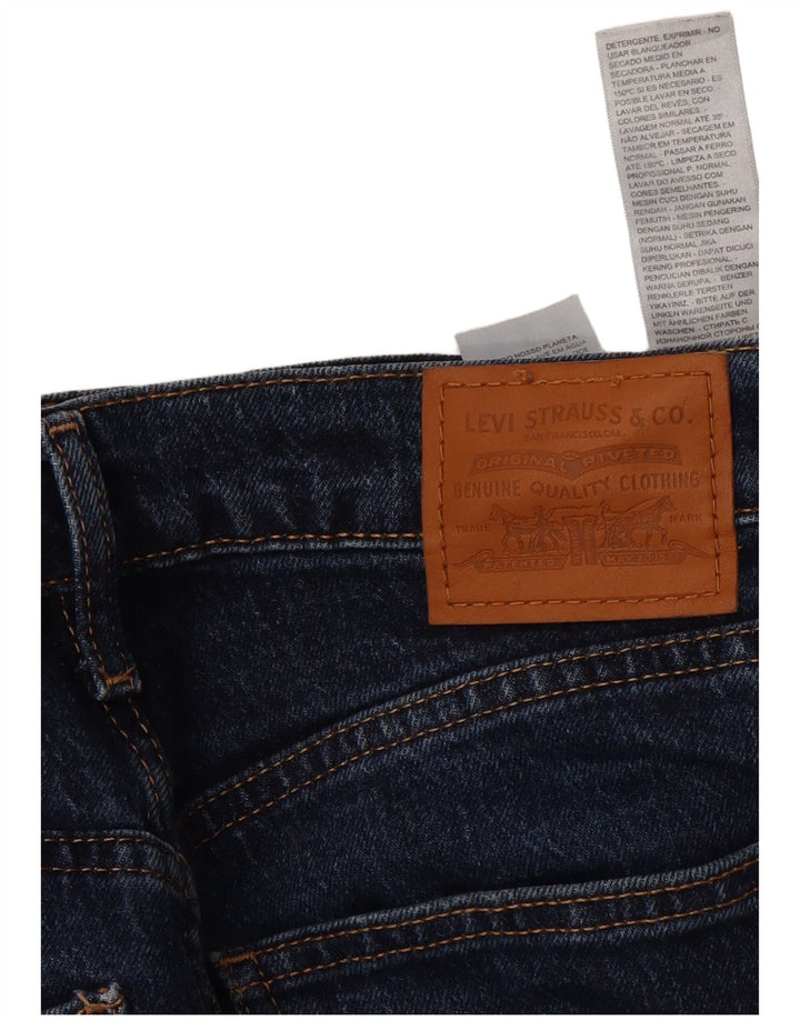 Levi's Dame Højtaljede Slim Straight Jeans W28 L29 Blå Bomuld