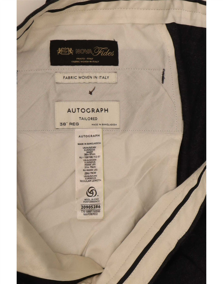 Marks & Spencer Herre Autograph Chino Bukser W38 L31 Navy Blue