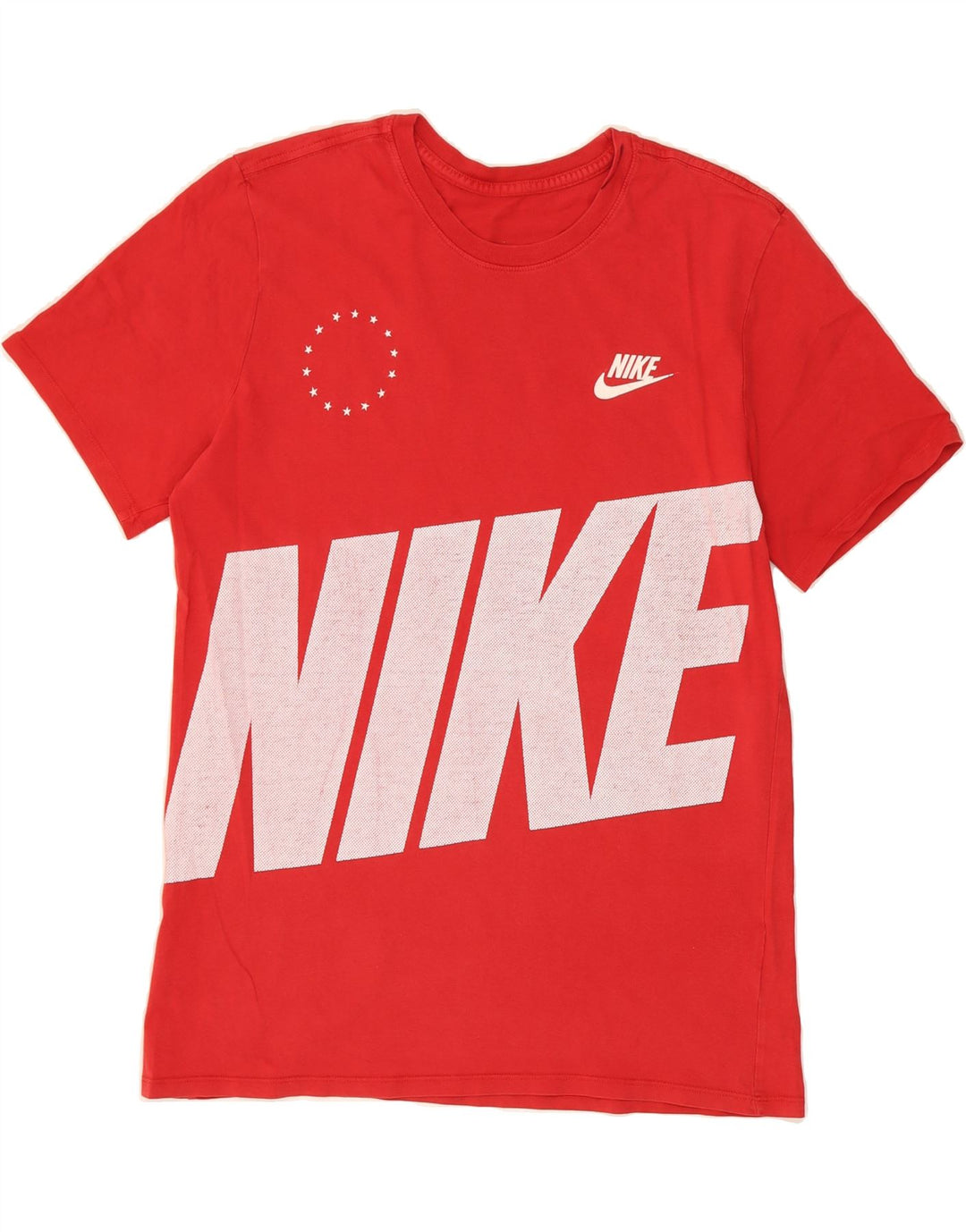 NIKE Mens Graphic T-Shirt Top Medium Red Cotton Vintage Nike and Second-Hand Nike from Messina Hembry 