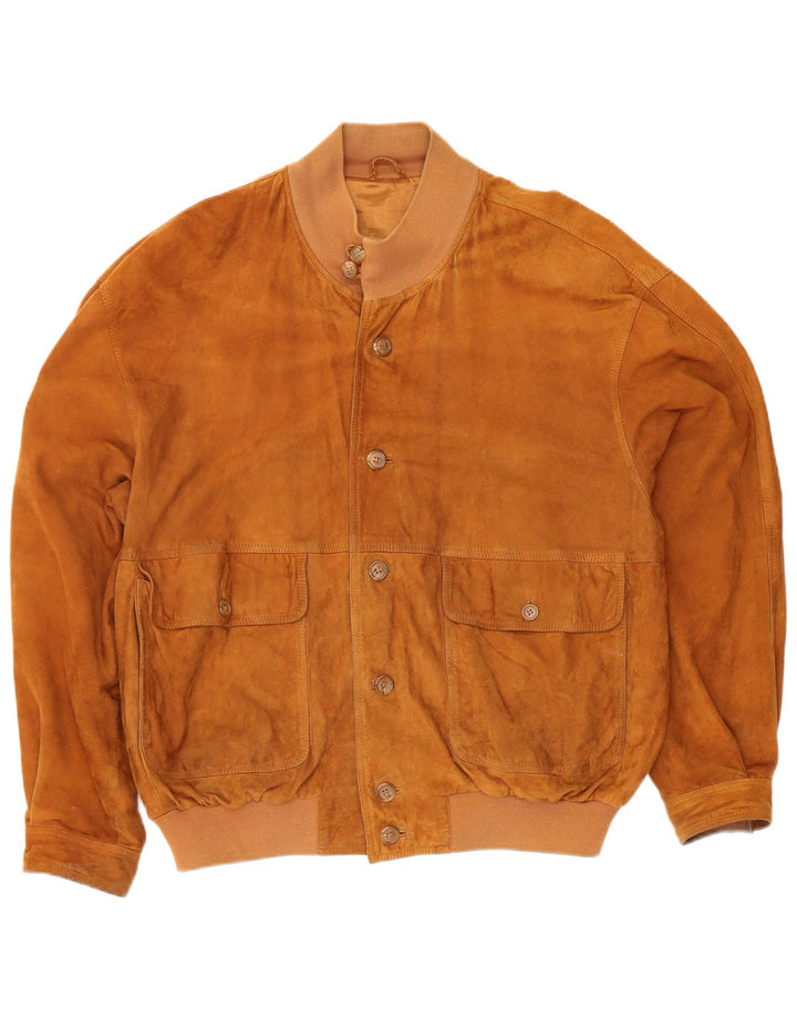 Kapraun Herre Ruskind Bomber Jacket UK 42 XL Brun