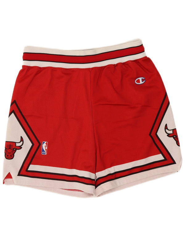 Champion Herre Chicago Bulls grafiske sportsshorts Small Red Colourblock