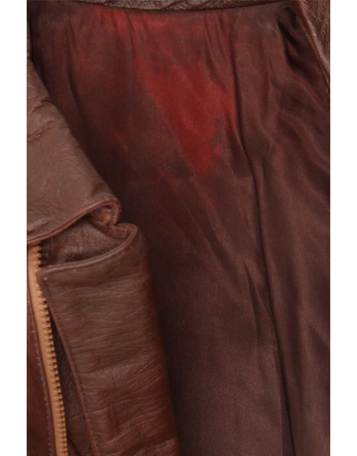 Vintage herre læderfrakke IT 48 Medium Brun