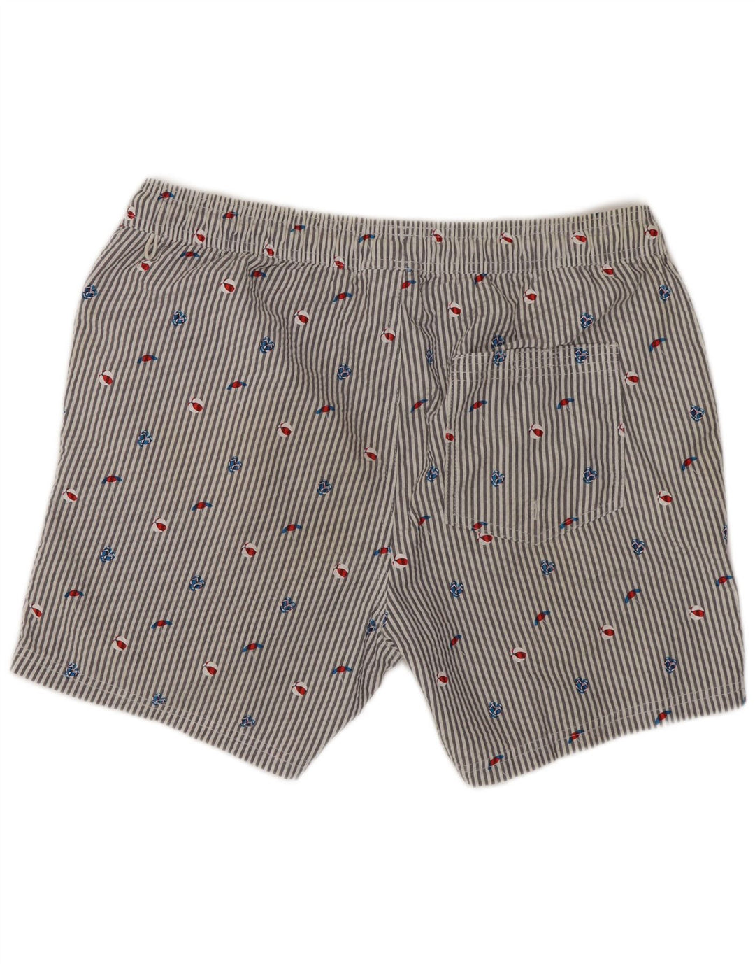 Jack & Jones Grafiske svømmeshorts til mænd mellemblå nålestribet bomuld