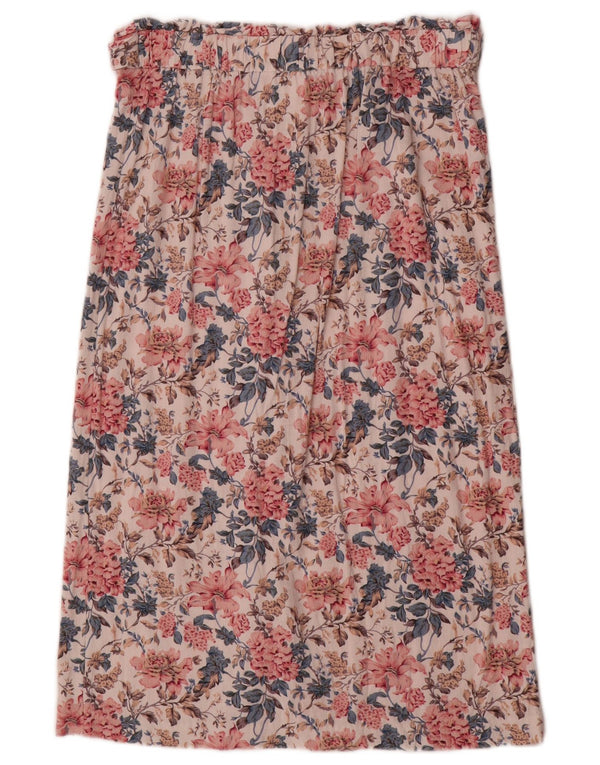 Oasis Dame Midi Nederdel UK 14 Medium W30 Flerfarvet Floral Viscose