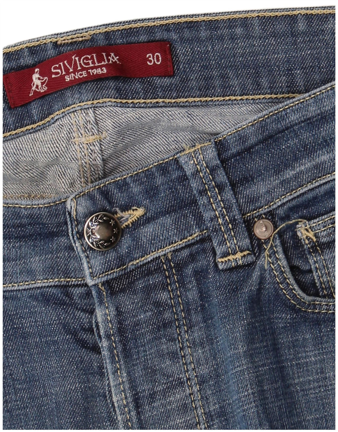 SIVIGLIA Dame Slim Jeans W30 L32 Blå Bomuld