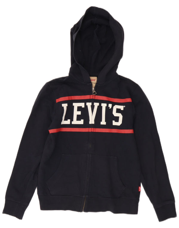 Levi's Boys grafisk hættetrøje med lynlås 11-12 år marineblå bomuld