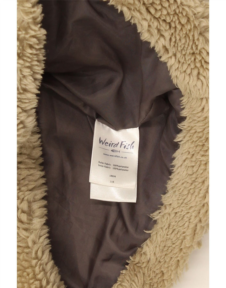 Weird Fish Dame Teddy Bear Sherpa Jacket UK 12 Medium Beige Polyester